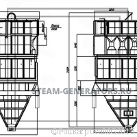 Чертеж циклона БЦ 512-2-(6x6)