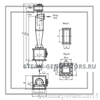 Чертеж циклона ЦН-15-500-1УП