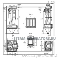 Чертеж циклона ЦН-15-700-4УП