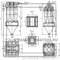 Чертеж циклона ЦН-15-700-6СП