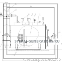 Чертеж парогенератора на газе 300 кг/ч